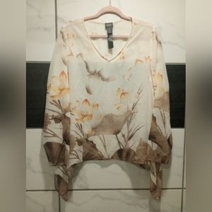 Women's Chico's Travelers Collection Long Sleeve Flowing Shirt